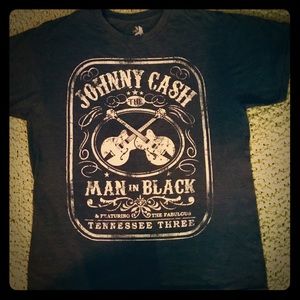 Johnny Cash Tennessee Three Zion Mens Tee